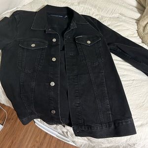Calvin Klein oversized black jean jacket, size small